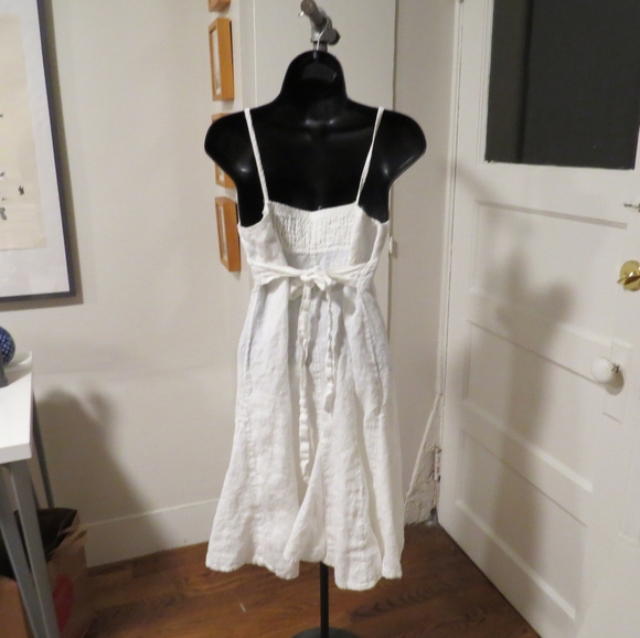 Sandro Ferrone - Rome Gorgeous White Linen Dress - Picture 2 of 3